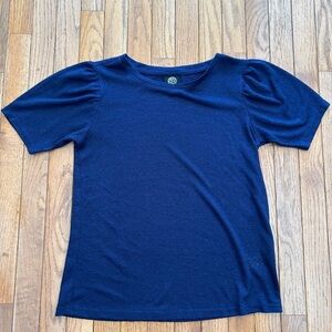 Bobeau Navy Blue Knit Top